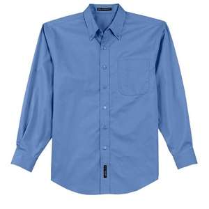 Port Authority Long Sleeve Easy Care Shirt - Dark/All Blue, Ultramarine
