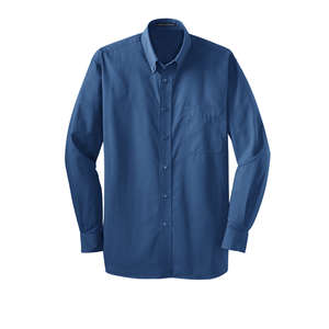 Port Authority Tonal Pattern Easy Care Shirt - Dark/All Blue