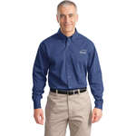 Customized Dress Shirts - Port Authority Tonal Pattern Easy Care Shirt - Dark/All