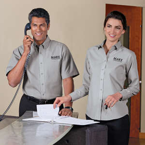 Port Authority Short Sleeve Value Poplin Shirt - Dark/All