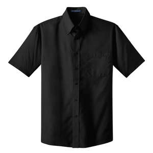 Port Authority Short Sleeve Value Poplin Shirt - Dark/All Black