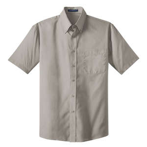 Port Authority Short Sleeve Value Poplin Shirt - Dark/All Gray