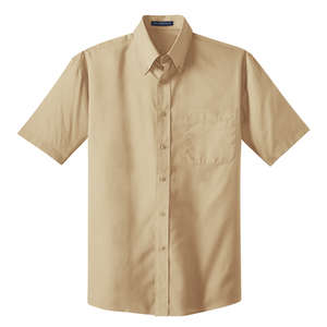 Port Authority Short Sleeve Value Poplin Shirt - Dark/All Stone