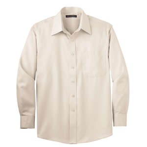 Port Authority Long Sleeve Non-Iron Twill Shirt - Dark/All Stone, Light