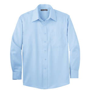 Port Authority Long Sleeve Non-Iron Twill Shirt - Dark/All Blue, Sky