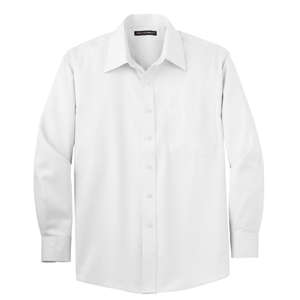 Port Authority Long Sleeve Non-Iron Twill Shirt - Dark/All White