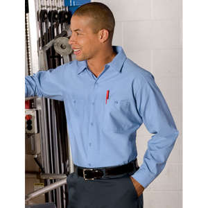 CornerStone Long Sleeve Industrial Work Shirt - Dark/All 