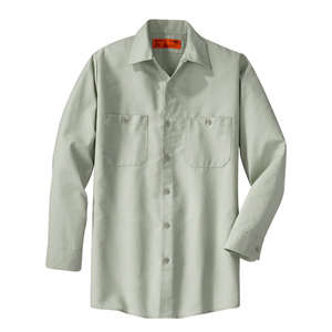 CornerStone Long Sleeve Industrial Work Shirt - Dark/All Gray, Light