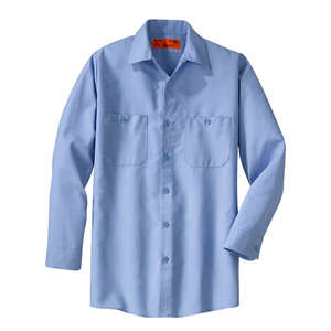 CornerStone Long Sleeve Industrial Work Shirt - Dark/All Blue, Petrol