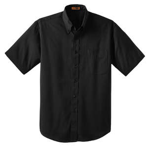 CornerStone Short Sleeve SuperPro Twill Shirt - Dark/All Black
