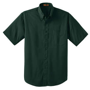 CornerStone Short Sleeve SuperPro Twill Shirt - Dark/All Green, Dark