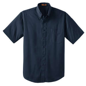 CornerStone Short Sleeve SuperPro Twill Shirt - Dark/All Blue, Navy