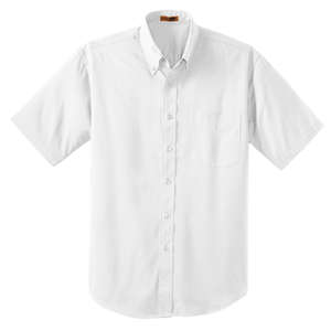 CornerStone Short Sleeve SuperPro Twill Shirt - Dark/All White