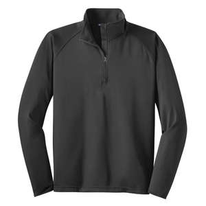 Sport-Tek Sport-Wick Stretch Half-Zip Pullover - Dark/All Gray, Charcoal