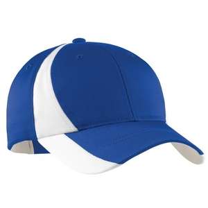 Sport-Tek Dry Zone Nylon Colorblock Cap - Dark/All Blue, Royal/White