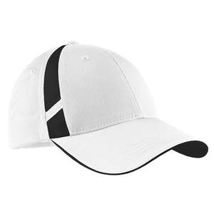 Sport-Tek Dry Zone Mesh Inset Cap - Dark/All White/Black