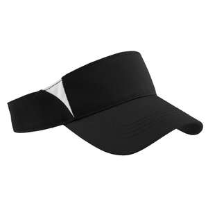 Sport-Tek Dry Zone Colorblock Visor - Dark/All Black/White
