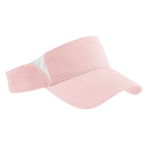 Sport-Tek Dry Zone Colorblock Visor - Dark/All Pink, Light/White
