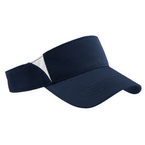 Sport-Tek Dry Zone Colorblock Visor - Dark/All Blue, Navy/White