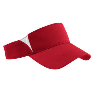 Sport-Tek Dry Zone Colorblock Visor - Dark/All Red/White