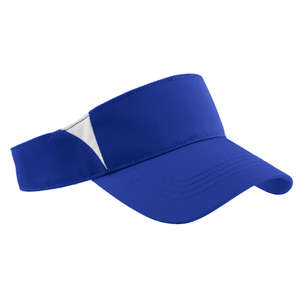 Sport-Tek Dry Zone Colorblock Visor - Dark/All Blue, Royal/White