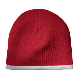 Sport-Tek Performance Knit Cap - Dark/All Red, True