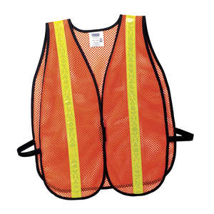 Port Authority Mesh Safety Vest - Dark/All Orange, Safety