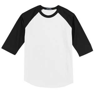 Sport-Tek Colorblock Raglan Jersey - Dark/All White/Black