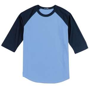 Sport-Tek Colorblock Raglan Jersey - Dark/All Blue, Carolina/Blue, Navy