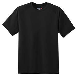 Sport-Tek Dry Zone Short Sleeve Raglan T-Shirt - Dark/All Black