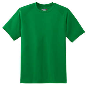 Sport-Tek Dry Zone Short Sleeve Raglan T-Shirt - Dark/All Green, Kelly
