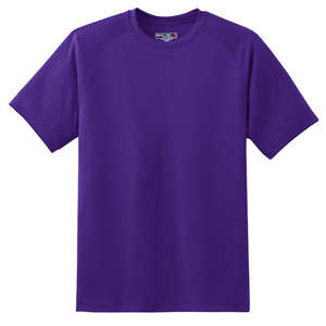 Sport-Tek Dry Zone Short Sleeve Raglan T-Shirt - Dark/All Purple