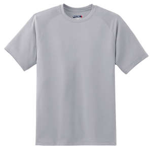Sport-Tek Dry Zone Short Sleeve Raglan T-Shirt - Dark/All Silver