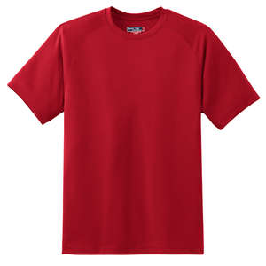 Sport-Tek Dry Zone Short Sleeve Raglan T-Shirt - Dark/All Red, True