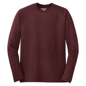 Sport-Tek Dry Zone Long Sleeve Raglan T-Shirt - Dark/All Burgundy