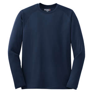 Sport-Tek Dry Zone Long Sleeve Raglan T-Shirt - Dark/All Blue, True Navy