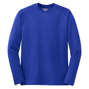 Sport-Tek Dry Zone Long Sleeve Raglan T-Shirt - Dark/All Blue, True Royal