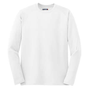 Sport-Tek Dry Zone Long Sleeve Raglan T-Shirt - Dark/All White
