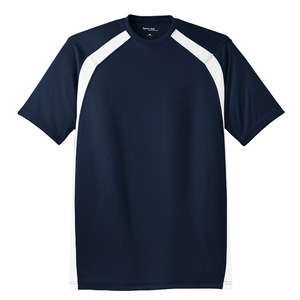 Sport-Tek Dry Zone Colorblock Crew - Dark/All Blue, Navy/White