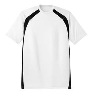 Sport-Tek Dry Zone Colorblock Crew - Dark/All White/Black