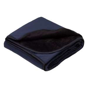Port Authority Fleece and Nylon Travel Blanket - Dark/All Blue, Navy/Black