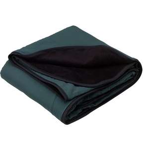 Port Authority Fleece and Nylon Travel Blanket - Dark/All Green, Dark/Black