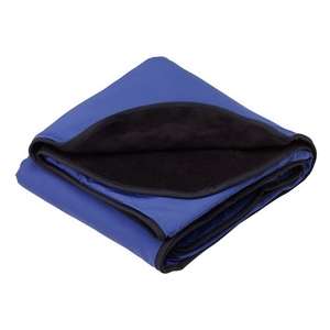 Port Authority Fleece and Nylon Travel Blanket - Dark/All Blue, Royal/Black