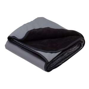 Port Authority Fleece and Nylon Travel Blanket - Dark/All Gray/Black