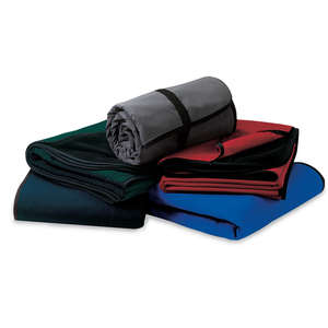 Port Authority Fleece and Nylon Travel Blanket - Dark/All