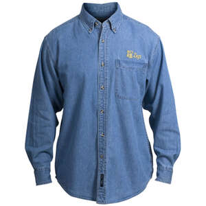 Custom Promotional Port Authority Tall Long Sleeve Denim Shirt - Dark/All