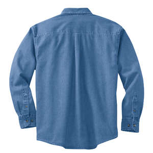 Port Authority Tall Long Sleeve Denim Shirt - Dark/All 