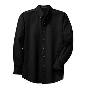 Port Authority Tall Long Sleeve Twill Shirt - Dark/All Black