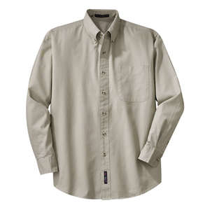Port Authority Tall Long Sleeve Twill Shirt - Dark/All Stone