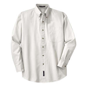 Port Authority Tall Long Sleeve Twill Shirt - Dark/All White